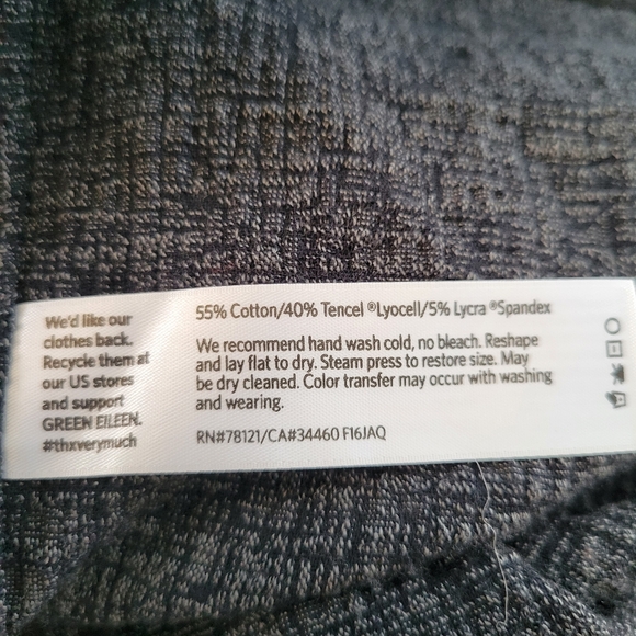 Eileen Fisher Shale Tencel Stretch Jacquard Jacket Charcoal Gray L - Picture 13 of 13